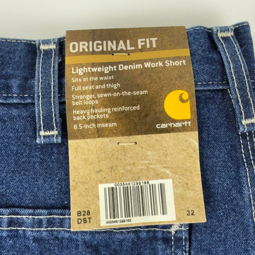 Carhartt Original Fit Denim Jean Work Shorts Mens 32 B28 DST Darkstone NWT